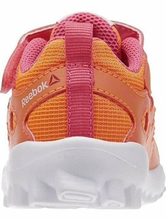 Realflex Train 4.0ALT Kids Sports Shoes Running with Hoop & Loop Closure Orange