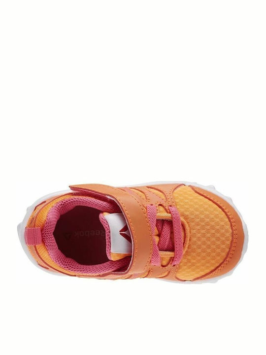 Realflex Train 4.0ALT Kids Sports Shoes Running with Hoop & Loop Closure Orange