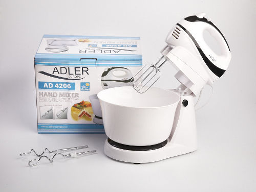 Adler AD4206 AD 4206 Mixer cu Vas din Plastic 3.5lt Alb 300W