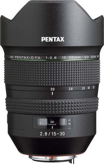 Pentax Crop Obiectiv Foto FA 15-30mm f/2.8 ED SDM WR Zoom ultra-larg pentru Montura Pentax K Black