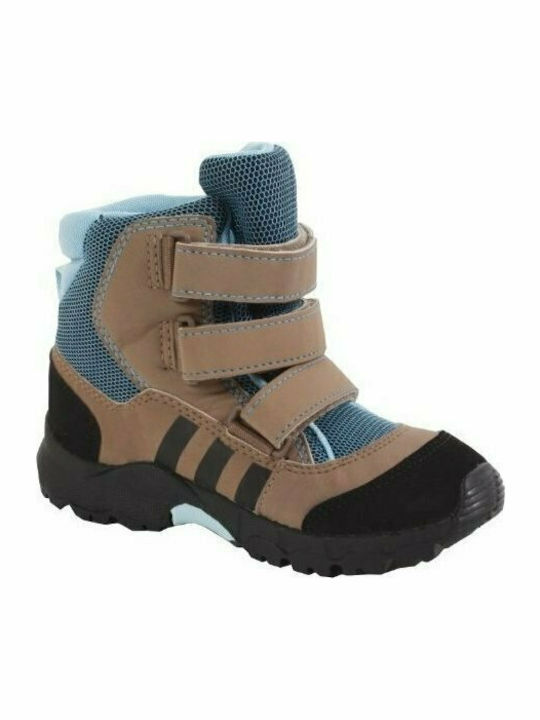 Adidas Kids Hiking Boots Holtanna Snow with Hoop & Loop Closure Beige