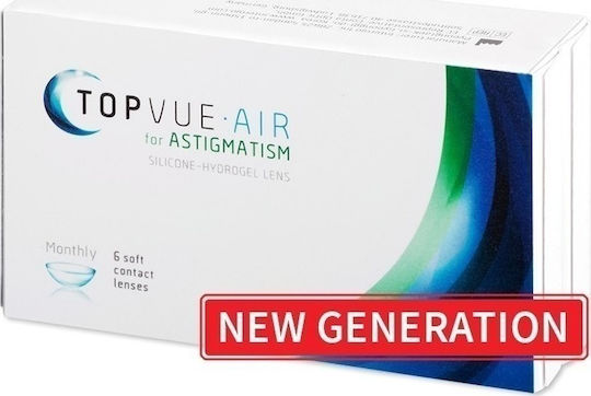 TopVue Air Astigmatism 6 Monatlich Astigmatisch Kontaktlinsen Silikon-Hydrogel