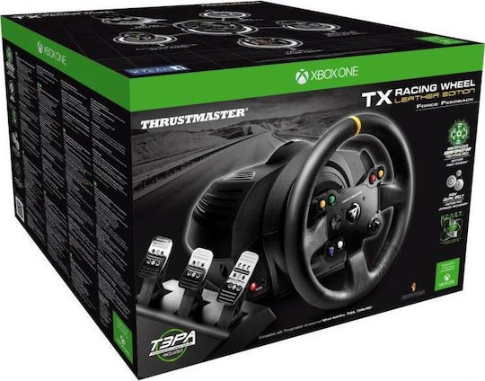 Thrustmaster TX Racing Wheel Leather Edition Steering Wheel with Pedals for PC / XBOX One with 900° Rotation