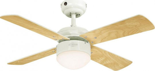 Westinghouse Colosseum Ceiling Fan 90cm with Light Fixture Light Maple/White