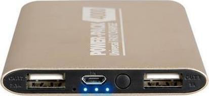 Lampa Power Pack 4000mAh με 2 Θύρες USB-A Χρυσό