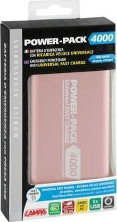 Lampa Power Pack 4000mAh με 2 Θύρες USB-A Χρυσό