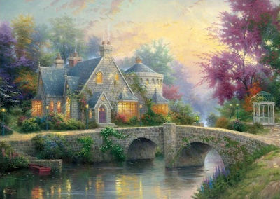 Thomas Kinkade: Winter in Lamplight Manour Puzzle 2D 1000 Pieces