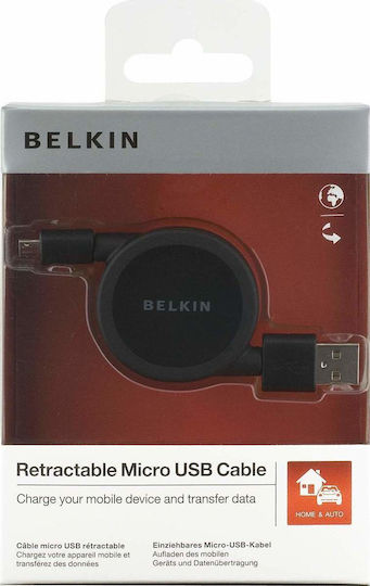 Belkin Extensibil USB 2.0 spre micro USB Cablu Negru 0.8m (F3U151CW2) 1buc