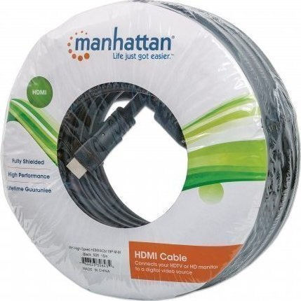 Manhattan HDMI 1.4 High Speed 1080p 120Hz Cable HDMI male - HDMI male 15m Μαύρο