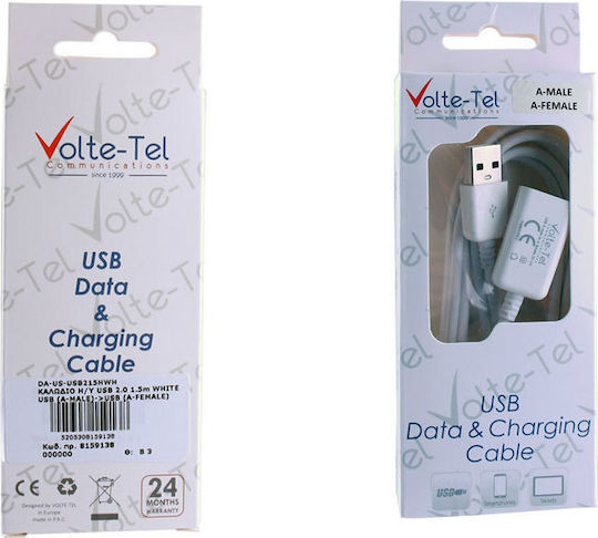 Volte-Tel USB 2.0 Cable USB-A male - USB-A female 1.5m (8159138)