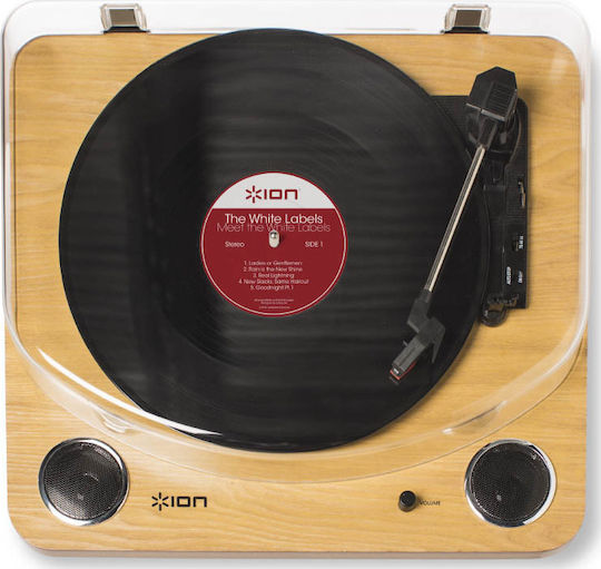 ION Audio Max LP Πικάπ με Προενίσχυση και Ενσωματωμένα Ηχεία Καφέ