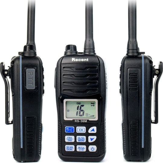 Recent RS-36M Ασύρματος Πομποδέκτης VHF Marine 5W με Μονόχρωμη Οθόνη