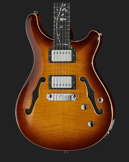 harley benton cst 24hb tol tobacco flame Harley Benton CST-24HB Electric Guitar ES with HH Pickup Configuration Tobacco  Flame CST-24HB TOL