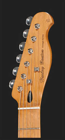 Harley Benton NA Vintage Series Elektrische Gitarre Einfacher Schnitt mit SS Tonabnehmerkonfiguration Natural