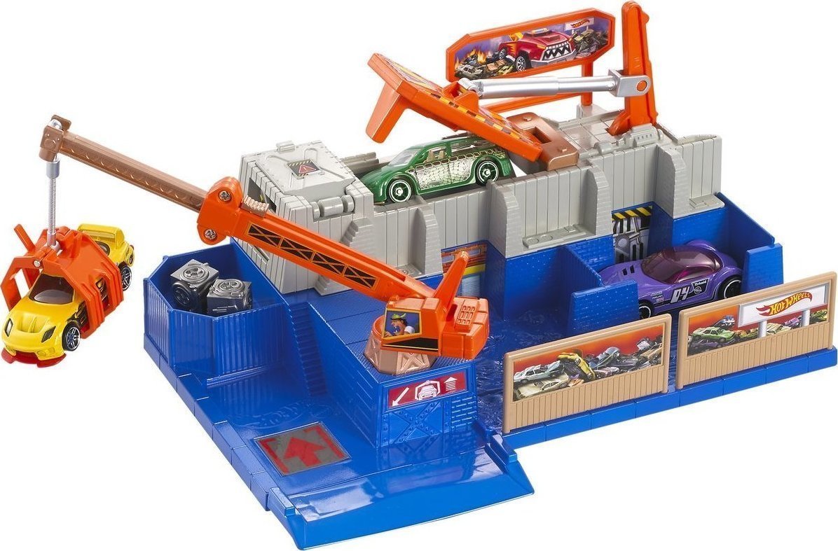 Mattel Hot Wheels Car Crusher And 5 Αυτοκινητάκια Skroutzgr