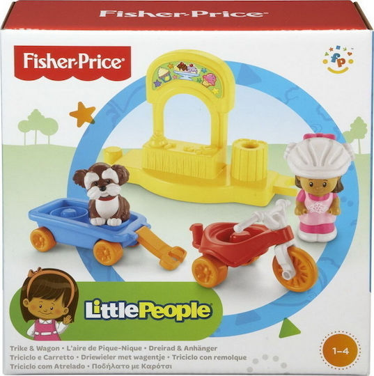 Fisher Price Όχημα Little People Ποδήλατο με Καρότσι για 12+ Μηνών