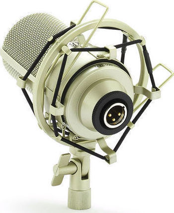 MXL 990 Kondensatormikrofon XLR Stoßmontiert für Gesang in Gold Farbe