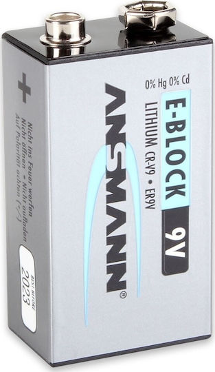 Ansmann Extreme Μπαταρία Λιθίου 9V Για Ανιχνευτές Καπνού & Συστήματα Ασφαλείας 1τμχ