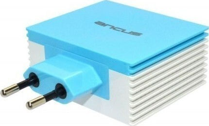 Ancus Φορτιστής Χωρίς Καλώδιο με 4 Θύρες USB-A Μπλε (5210029034619)