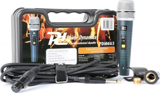 Power Dynamics PDM663 Δυναμικό Μικρόφωνο XLR Χειρός για Φωνητικά