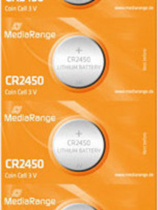 MediaRange Lithium Coin Cell Μπαταρίες CR2450 3V 5τμχ