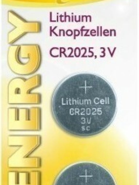 Heitech Heienergy Μπαταρίες Λιθίου Ρολογιών CR2025 3V 2τμχ