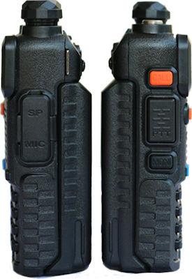 Baofeng UV-5R (8W) & Μικροακουστικό Funkgerät UHF/VHF 8W mit Monochromdisplay Set mit 1Stück