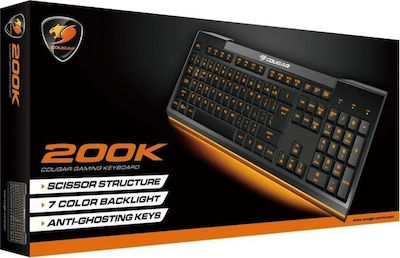 200K Gaming Πληκτρολόγιο με Φωτιζόμενα πλήκτρα (Αγγλικό US)