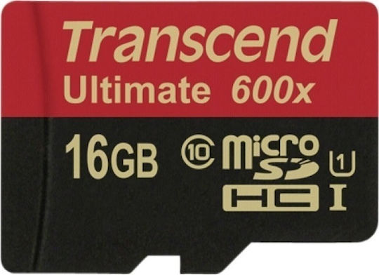 Transcend microSDHC 16GB Class 10 U1 UHS-I with Adapter