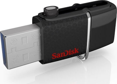 Sandisk Ultra Dual V2 32GB USB 3.0 Stick mit Verbindung USB-A & Micro-USB-B Schwarz