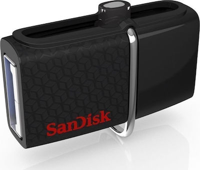 Sandisk Ultra Dual V2 32GB USB 3.0 Stick mit Verbindung USB-A & Micro-USB-B Schwarz