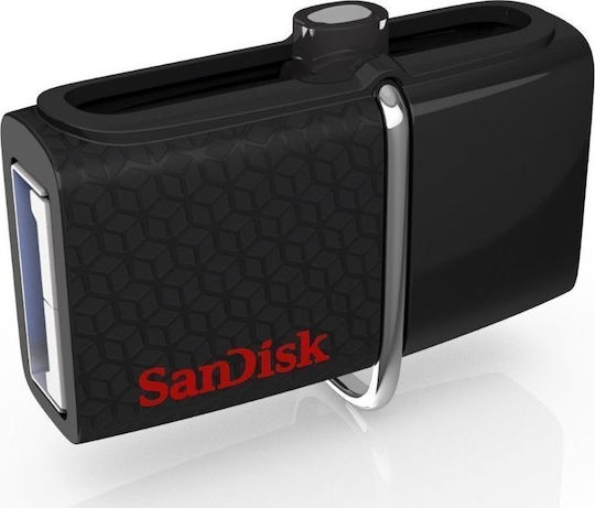 Sandisk Ultra Dual V2 64GB USB 3.0 Stick με σύνδεση USB-A & micro USB-B Μαύρο