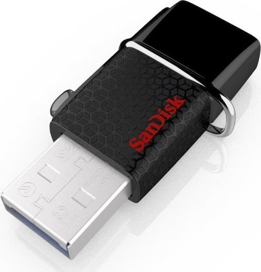 Sandisk Ultra Dual V2 128GB USB 3.0 Stick with connection USB-A & micro USB-B Black