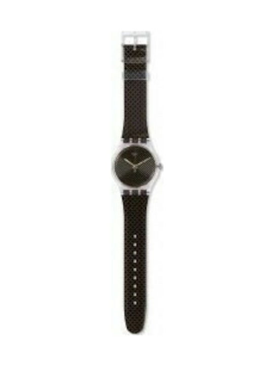 Swatch Gridlight Watch with Black Rubber Strap