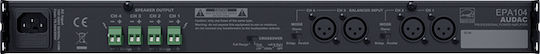 Audac EPA104 Amplificator De Putere PA Cu 4 Canale 100W/4Ω 50W/8Ω Cu Sistem De Răcire EPA104