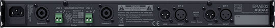 Audac EPA502 Τελικός Ενισχυτής PA 2 Καναλιών 500W/4Ω 250W/8Ω με Σύστημα Ψύξης EPA502