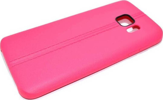 Ancus Leather Feel Back Cover Σιλικόνης Φούξια (Galaxy S7)
