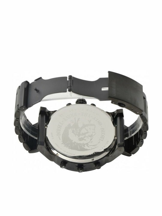 Diesel Mr Daddy 2.0 Ανδρικό Ρολόι 57mm Χρονογράφος Μπαταρίας με Μαύρο Μεταλλικό Μπρασελέ