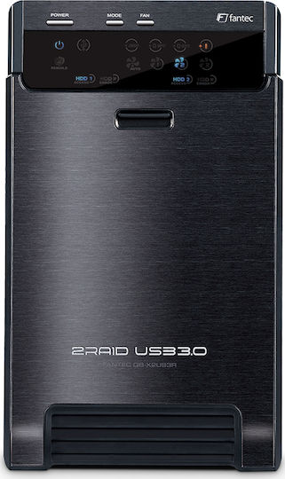 Fantec QB-X2US3R Hard Drive Case for 2 3.5 Inch SATA III Hard Drive Slots with USB 3.0 Connectivity