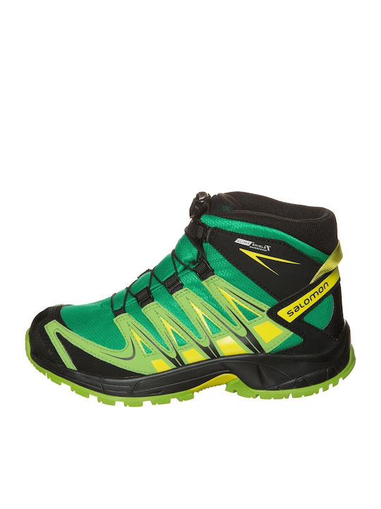 Kids Hiking Boots Xa Pro 3D Waterproof Green