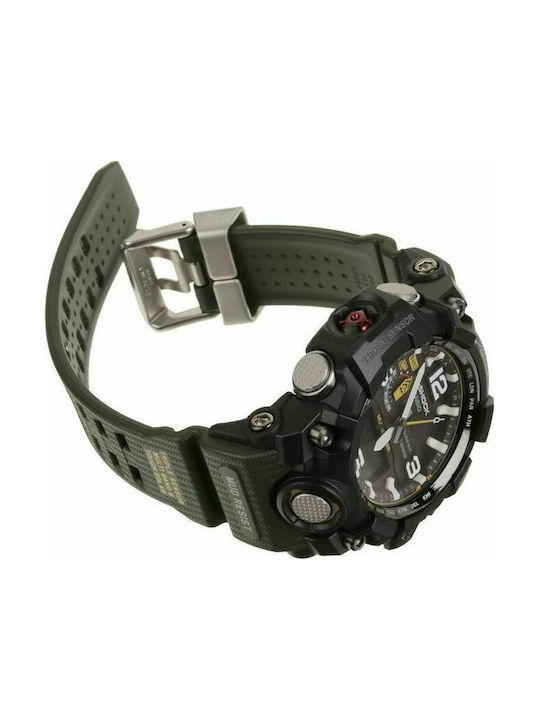 Casio G-Shock Master of G-Land Mudmaster Watch Chronograph Solar with Green Rubber Strap