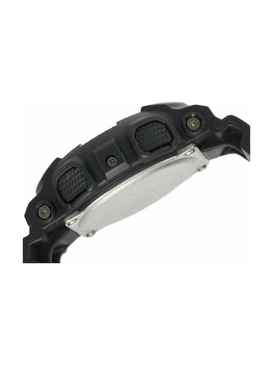 Casio G-Shock Ανδρικό Ρολόι 52mm Χρονογράφος Μπαταρίας με Μαύρο Καουτσούκ Λουράκι