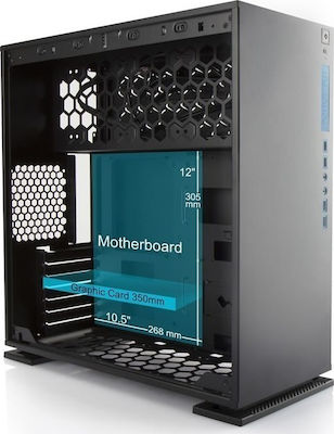 In Win 303 Midi Tower Компютърна кутия със страничен прозорец Черен