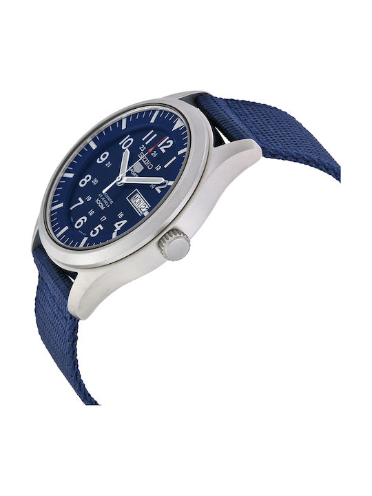 Seiko 5 Sports Ανδρικό Ρολόι 43mm Αυτόματο με Μαύρο Δερμάτινο Λουράκι