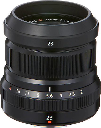 Fujifilm Crop Φωτογραφικός Φακός Fujinon XF 23mm f/2 R WR Wide Angle για Fujifilm X Mount Μαύρος