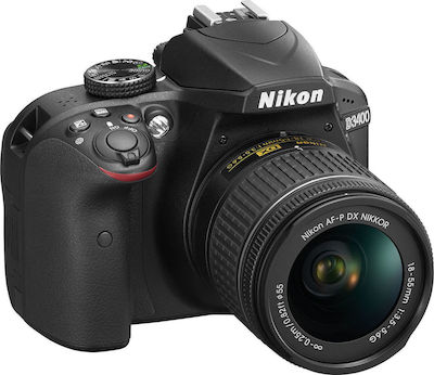 Nikon DSLR Φωτογραφική Μηχανή D3400 Crop Frame Kit (EF-S 18-135mm F3.5-5.6 IS USM + W-E1 Wi-Fi Adapter)Kit (AF-P DX 18-55mm F3.5-5.6G VR + AF-P DX 70-300mm F4.5-6.3G ED VR)Kit (HD DA 18-50mm F4-5.6 DC WR RE + DA 50-200mm F4-5.6 ED WR) Black