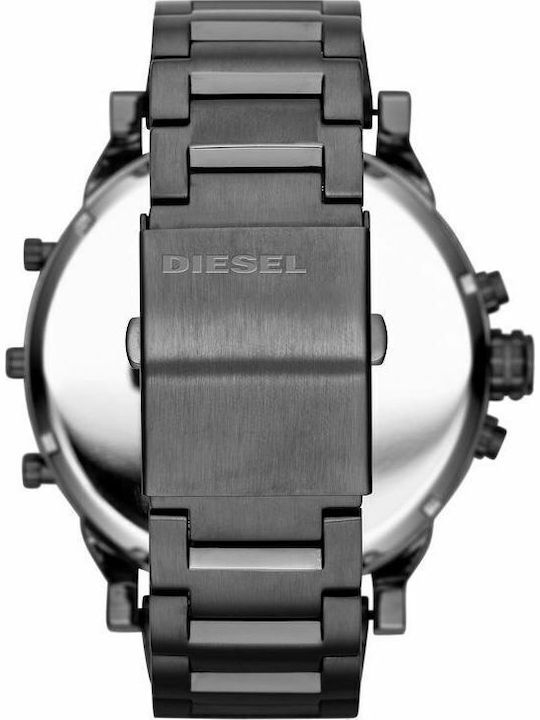 Diesel Mr Daddy 2.0 Мъжки Часовник 57mm Хронограф На Батерия С Черна Метална Гривна