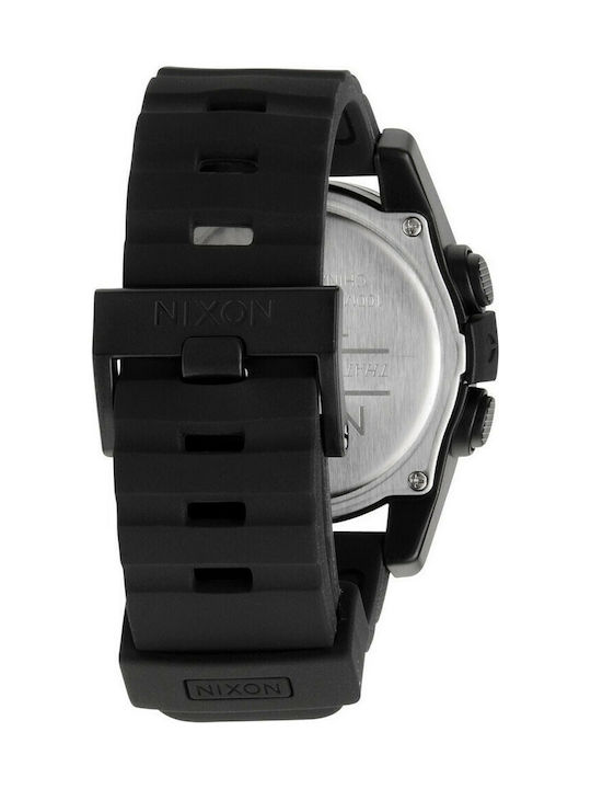 Nixon Digital Battery Watch with Rubber Strap Black