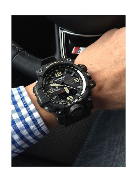 Casio G-Shock Master of G-Land Mudmaster Herrenuhr 56mm Chronograph Solar mit Schwarz Kautschukarmband