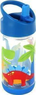 Stephen Joseph Kids Plastic Water Bottle with Straw Flip Top Blue 355ml